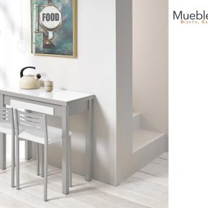 Mesa de cocina Alba (libro) y taburete Kelsa