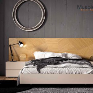 Dormitorio “Áureo Natural” – Minimalismo cálido en madera y tonos neutros