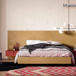 Dormitorio “Nordic Terra” – Madera natural con acentos en terracota