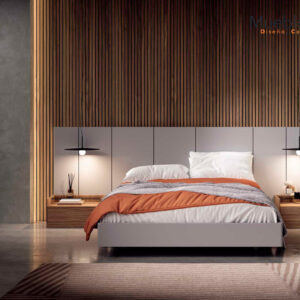 Dormitorio “Linea Zen” – Panelado vertical y diseño minimalista