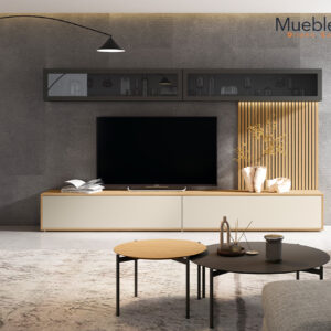 Composición de Salón Modulable: Armonía, Calidez y Contraste