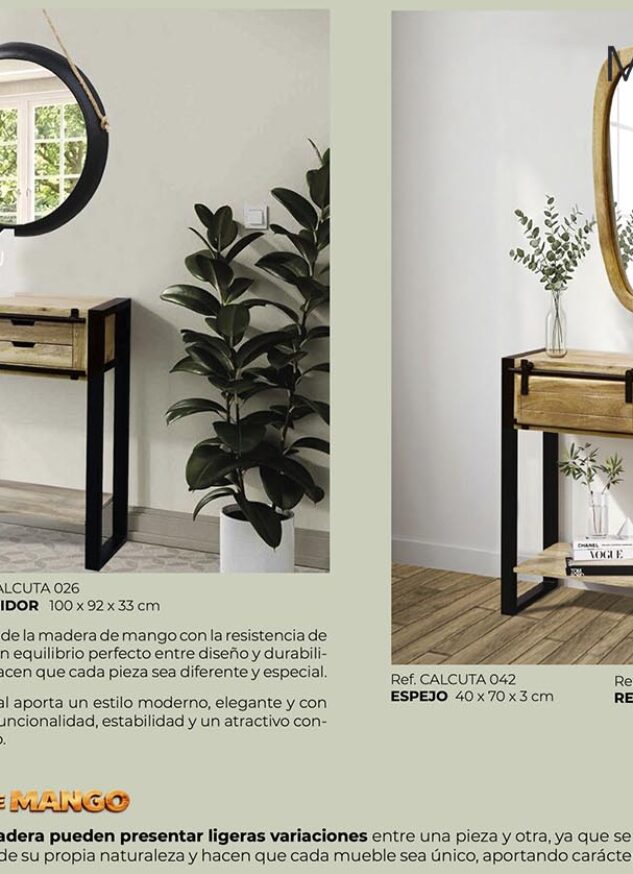 Recibidor India Acacia con Espejo