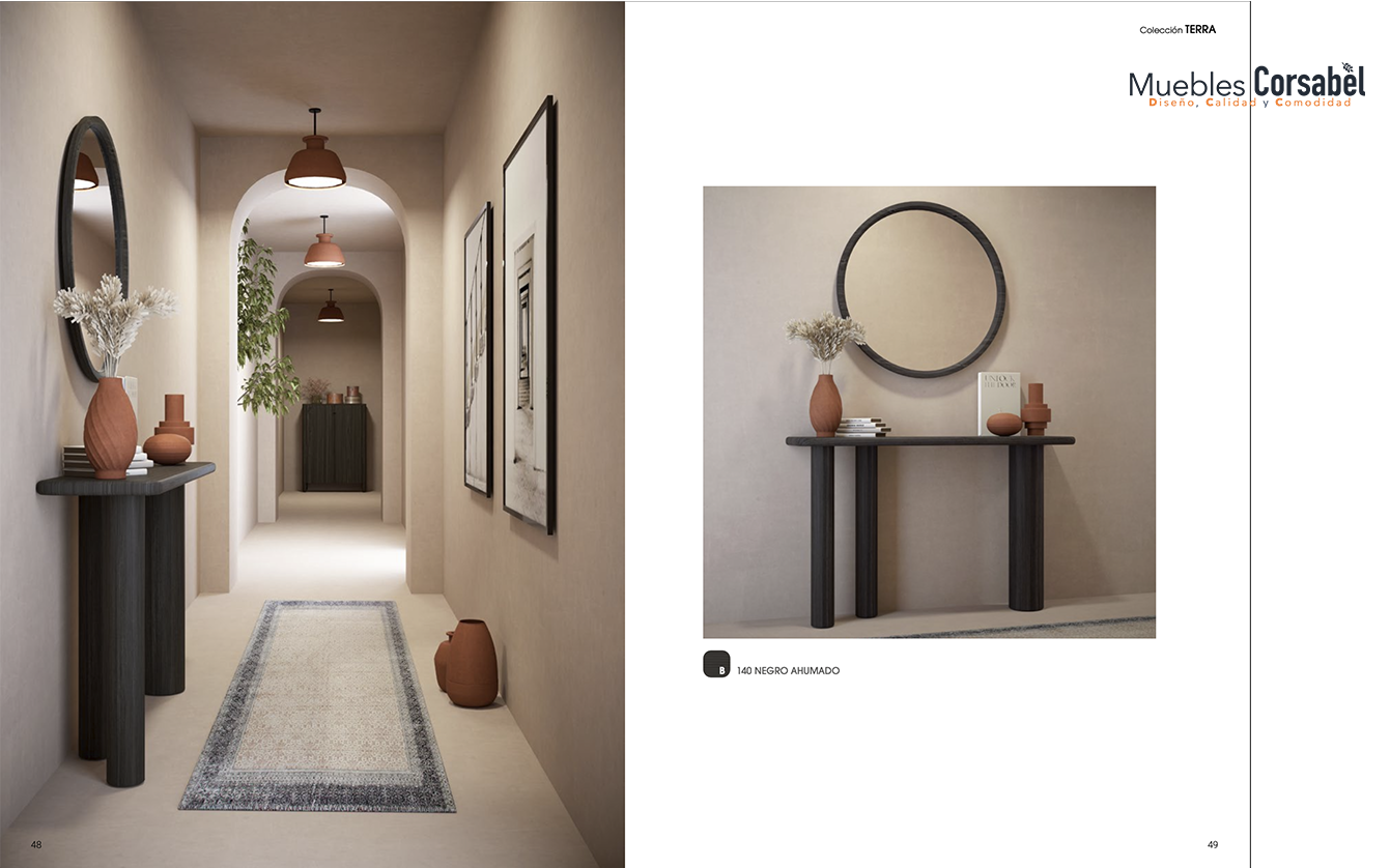 Mueble auxiliar Negro Ahumado